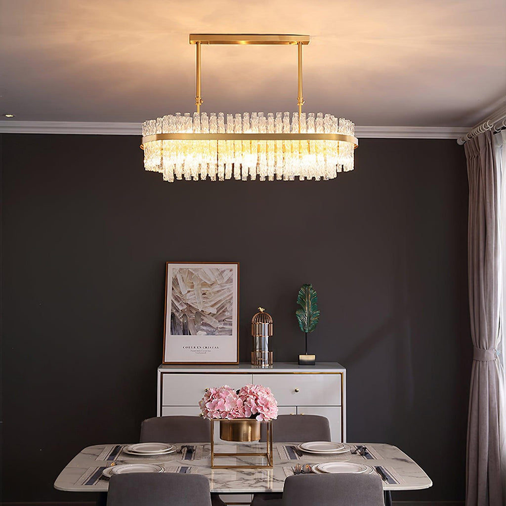 Lustra Chandelier Or Tige Claire Élégant - Neutralighting