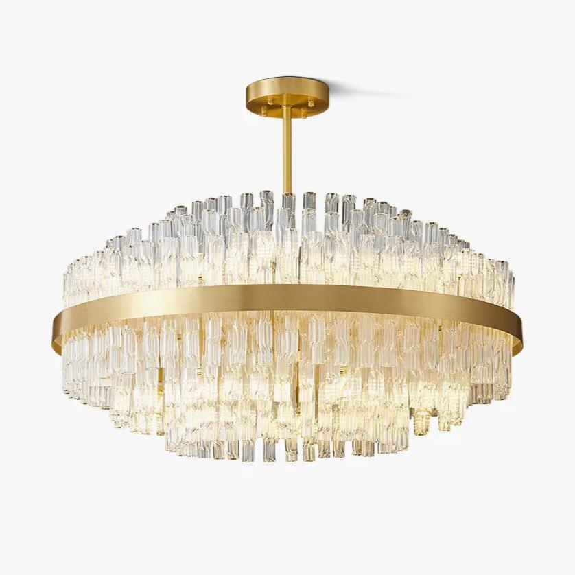 Lustra Chandelier Or Tige Claire Élégant - Neutralighting