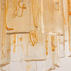 Aurora Lustre Doré Ambre Verre Superposé Géométrique Luxe - Neutralighting