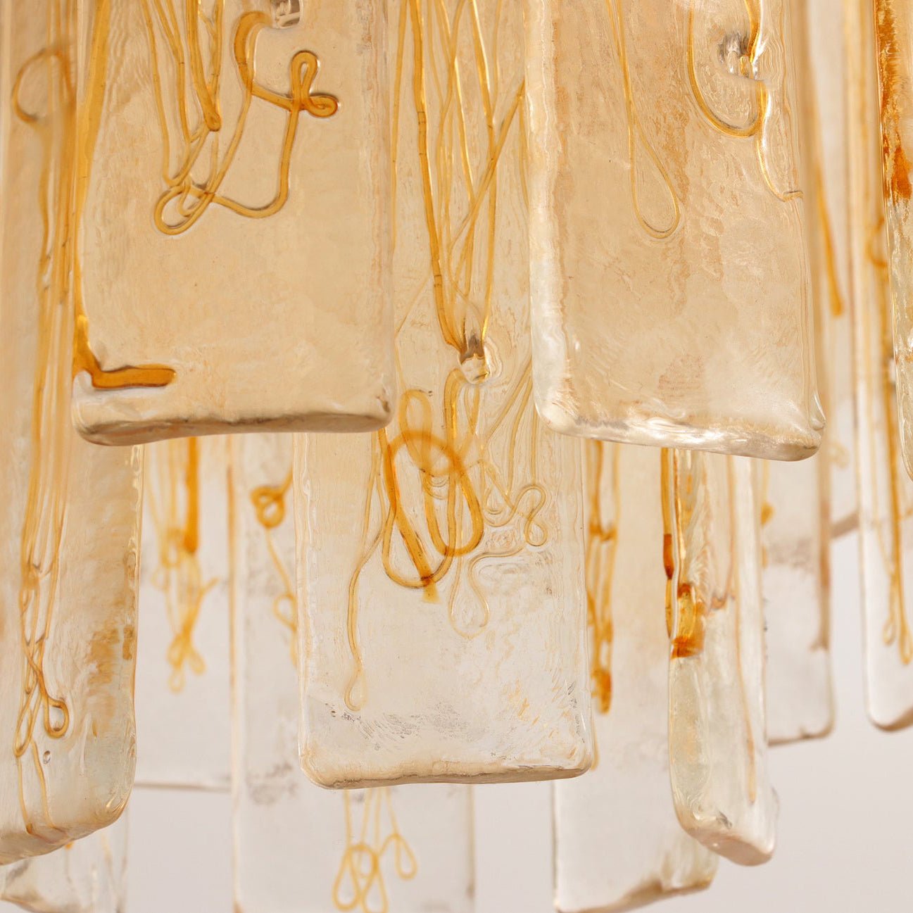 Aurora Lustre Doré Ambre Verre Superposé Géométrique Luxe - Neutralighting