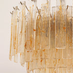 Aurora Lustre Doré Ambre Verre Superposé Géométrique Luxe - Neutralighting