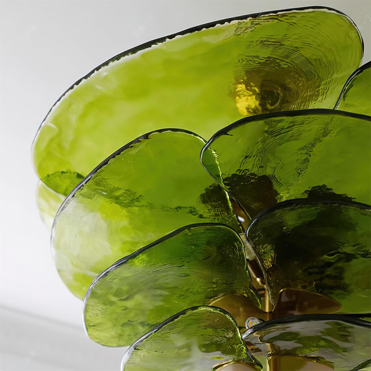 Aurora Chandelier Pétale en Verre Murano Doré Luxe - Neutralighting