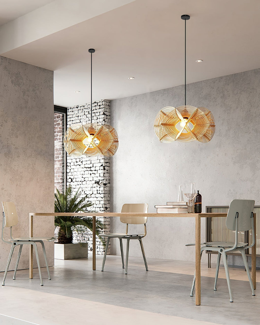 Golven Lampe Pendante Rattan Tissé Organique Artistique - Neutralighting