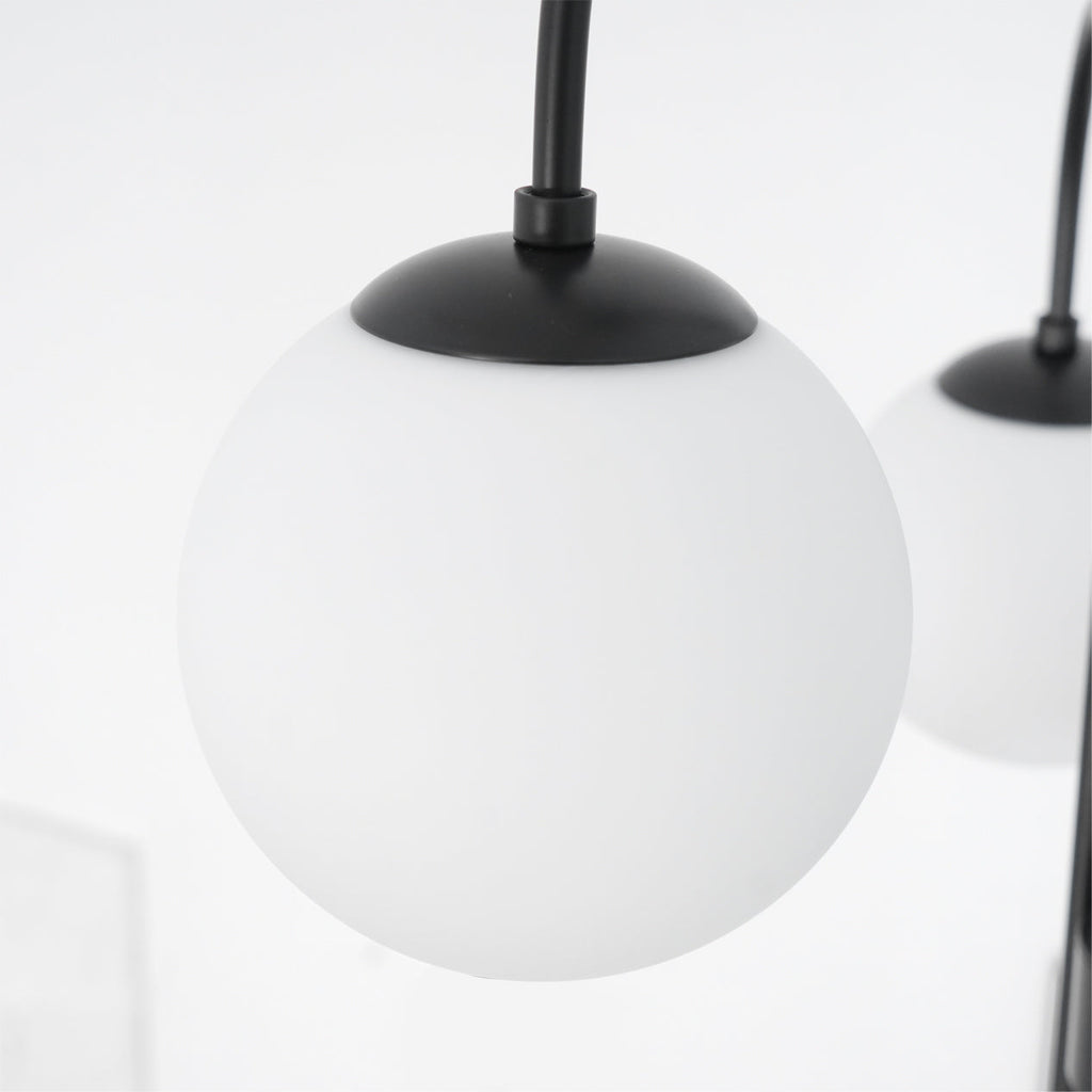 Lustra Chandelier en Laiton avec Globe et Bras Courbés - Neutralighting
