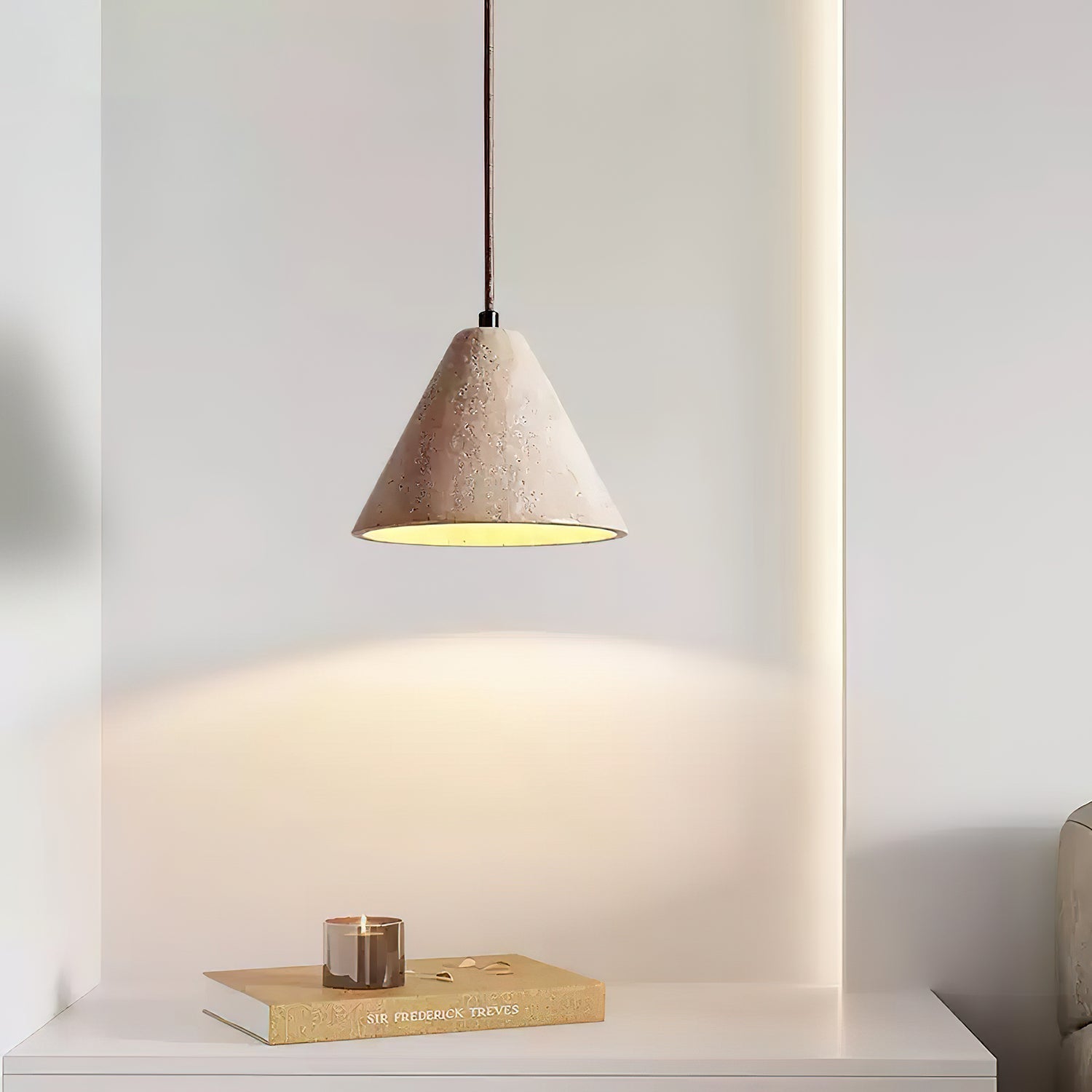 Cezoriel Suspension Moderne en Travertin - Neutralighting