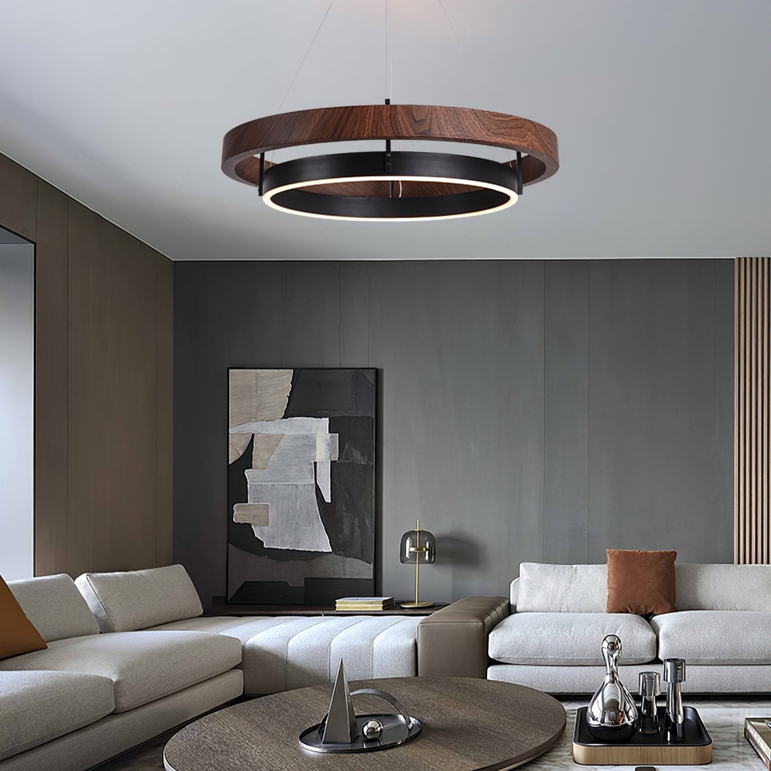Acorn Lustre Anneau en Bois - Neutralighting
