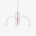 Lustra Chandelier Globe Rouge Moderne - Neutralighting