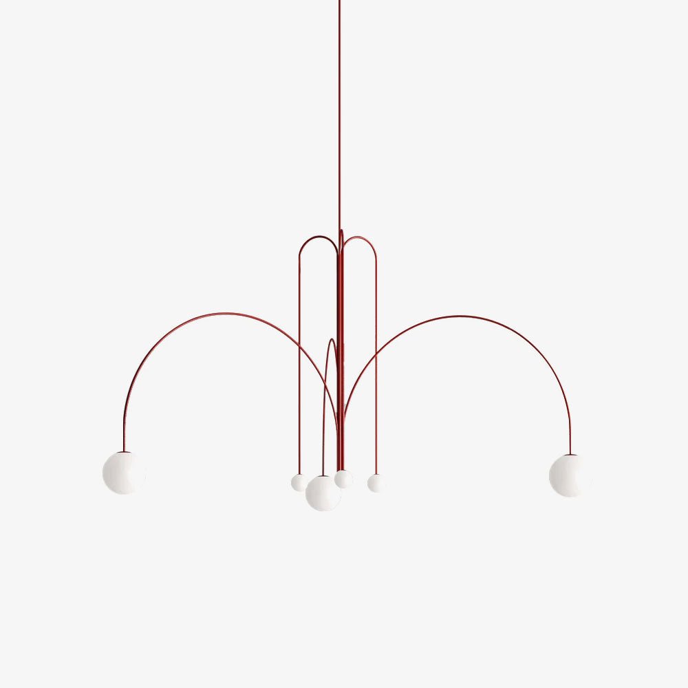 Lustra Chandelier Globe Rouge Moderne - Neutralighting