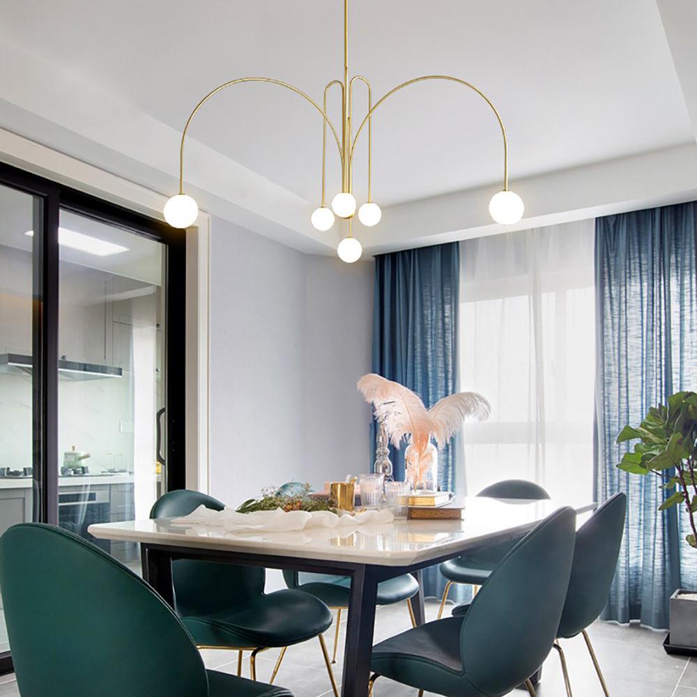 Lustra Chandelier Globe Rouge Moderne - Neutralighting