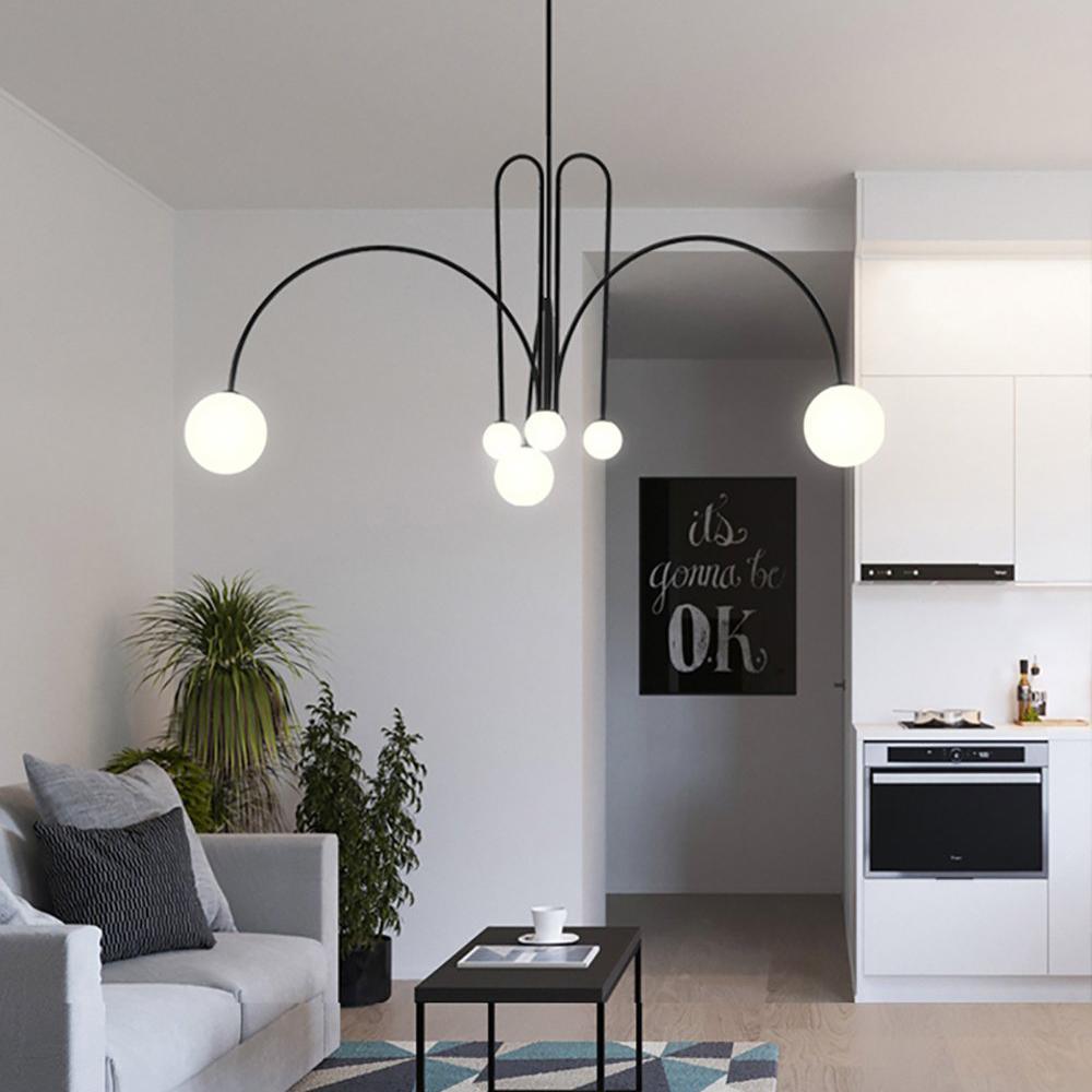 Lustra Chandelier Globe Rouge Moderne - Neutralighting