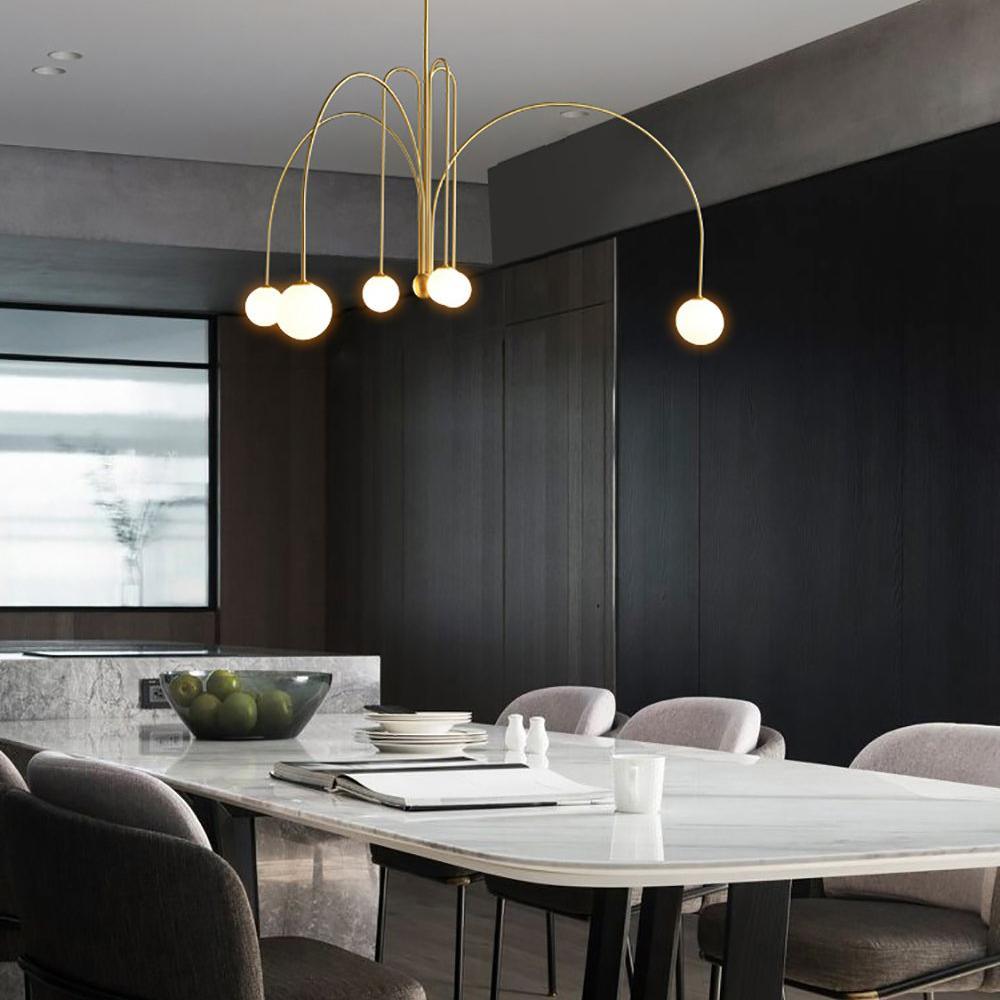 Lustra Chandelier Globe Rouge Moderne - Neutralighting