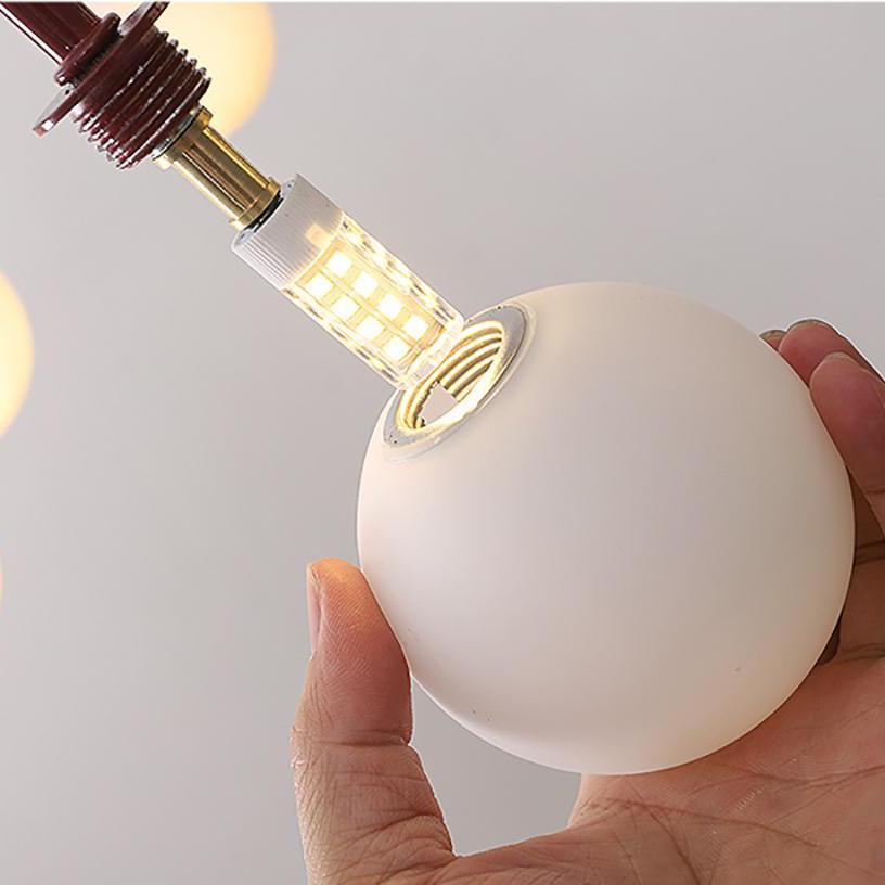 Lustra Chandelier Globe Rouge Moderne - Neutralighting