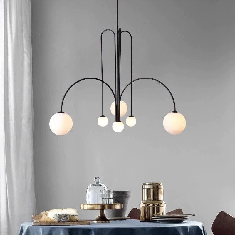 Lustra Chandelier Globe Rouge Moderne - Neutralighting