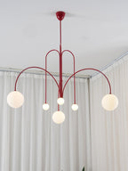 Lustra Chandelier Globe Rouge Moderne - Neutralighting