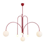 Lustra Chandelier Globe Rouge Moderne - Neutralighting