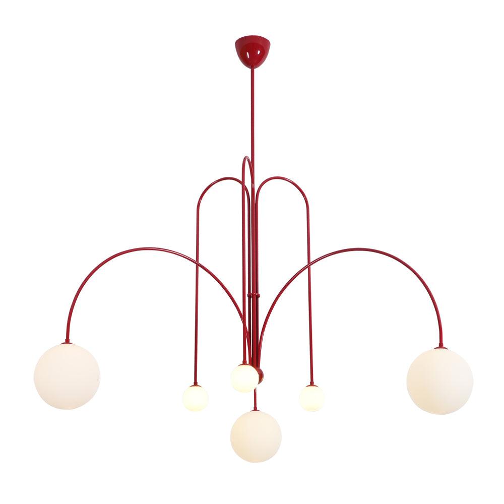 Lustra Chandelier Globe Rouge Moderne - Neutralighting