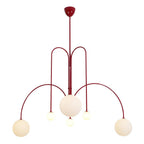 Lustra Chandelier Globe Rouge Moderne - Neutralighting