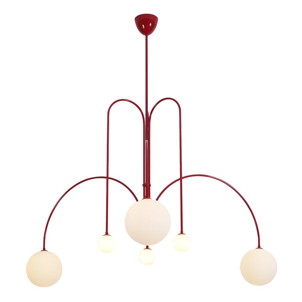 Lustra Chandelier Globe Rouge Moderne - Neutralighting
