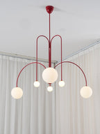Lustra Chandelier Globe Rouge Moderne - Neutralighting