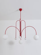 Lustra Chandelier Globe Rouge Moderne - Neutralighting