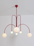 Lustra Chandelier Globe Rouge Moderne - Neutralighting