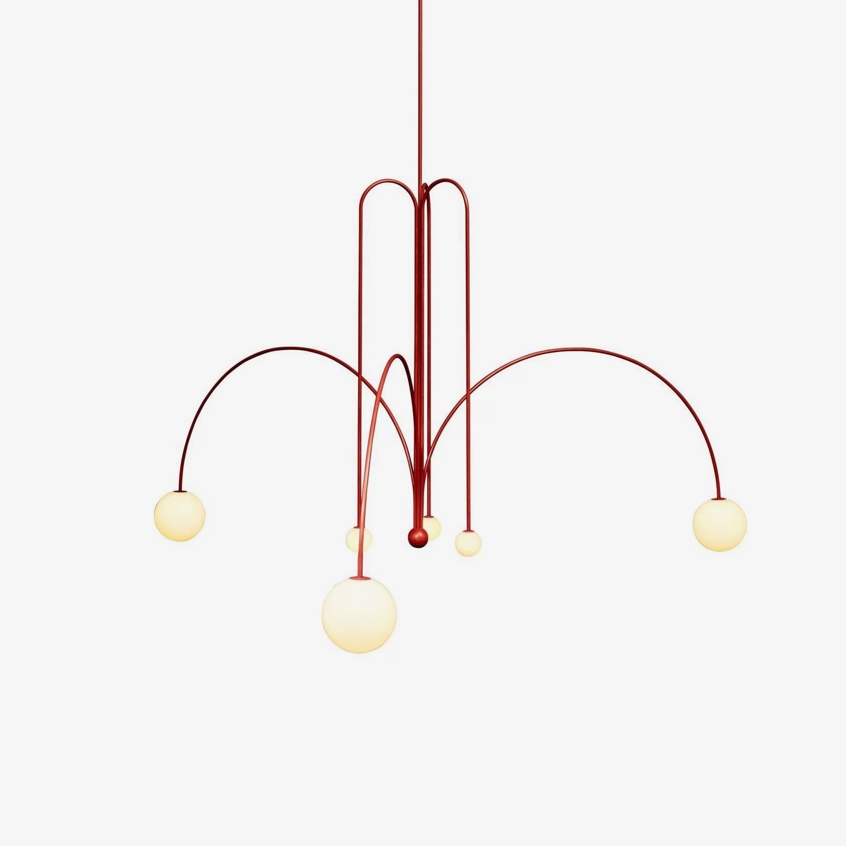 Lustra Chandelier Globe Rouge Moderne - Neutralighting