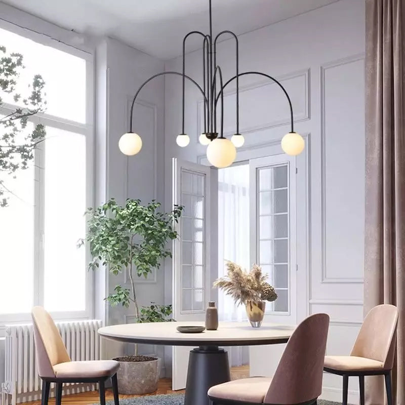Lustra Chandelier Globe Rouge Moderne - Neutralighting