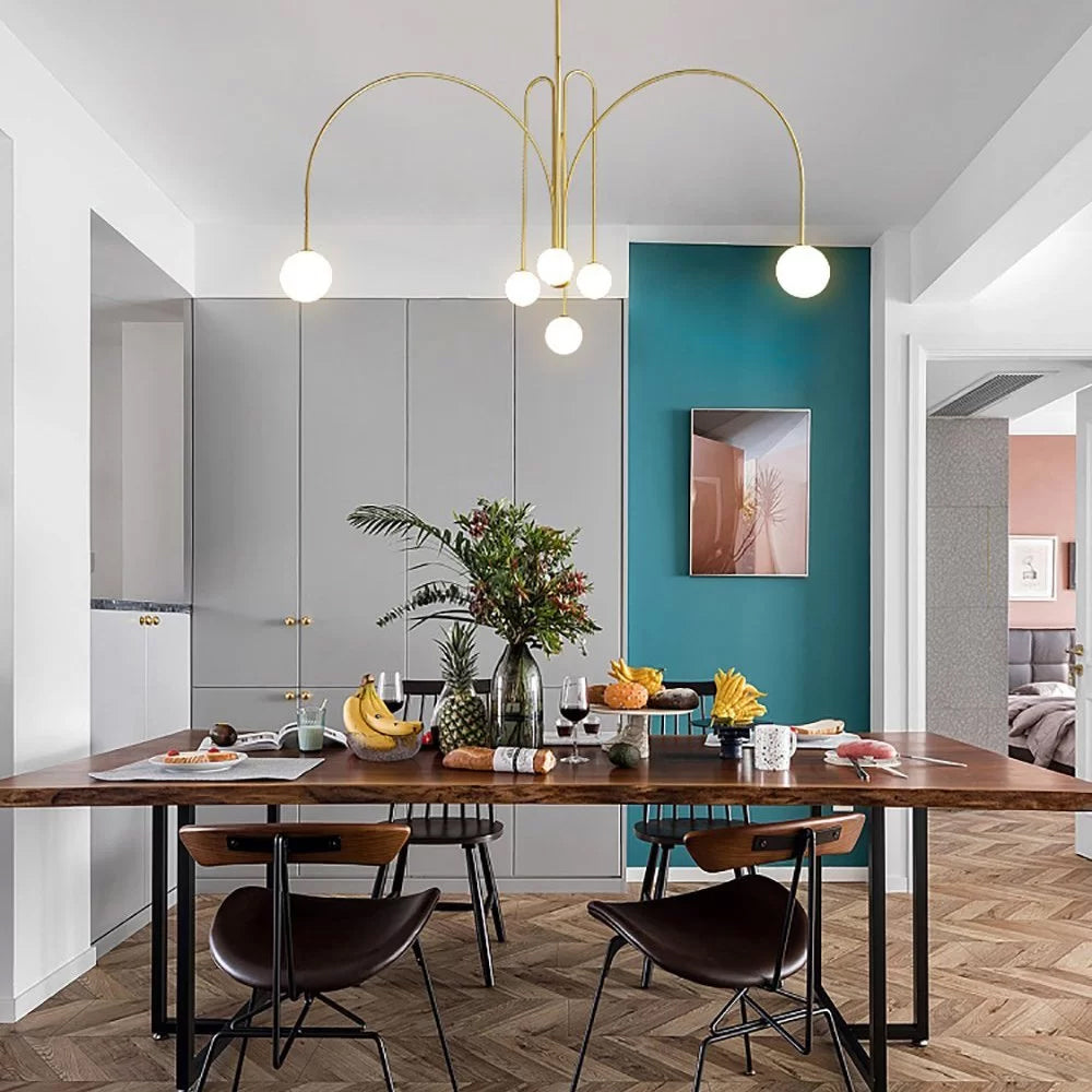 Lustra Chandelier Globe Rouge Moderne - Neutralighting
