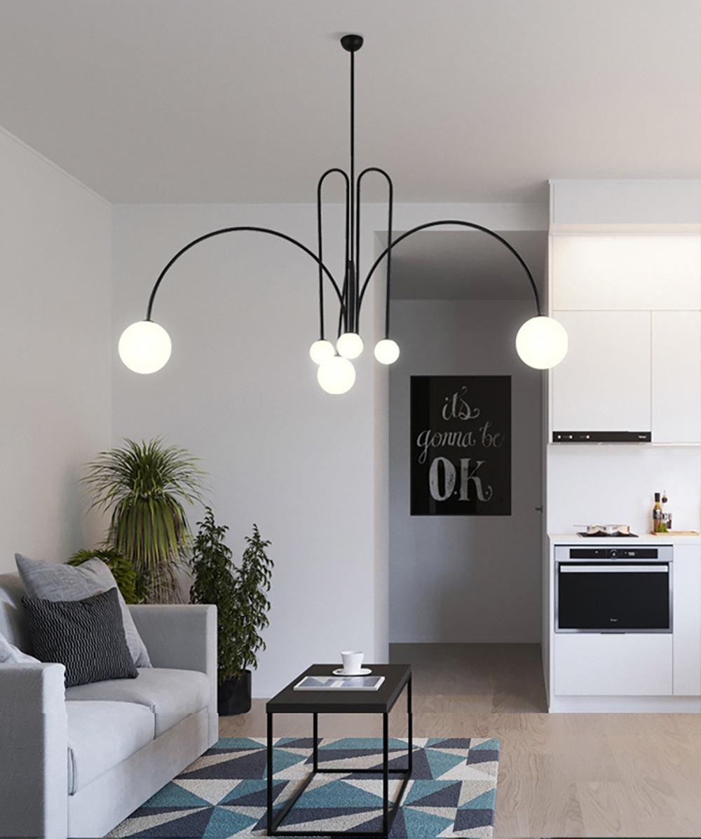 Lustra Chandelier Globe Rouge Moderne - Neutralighting