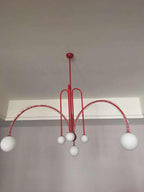 Lustra Chandelier Globe Rouge Moderne - Neutralighting