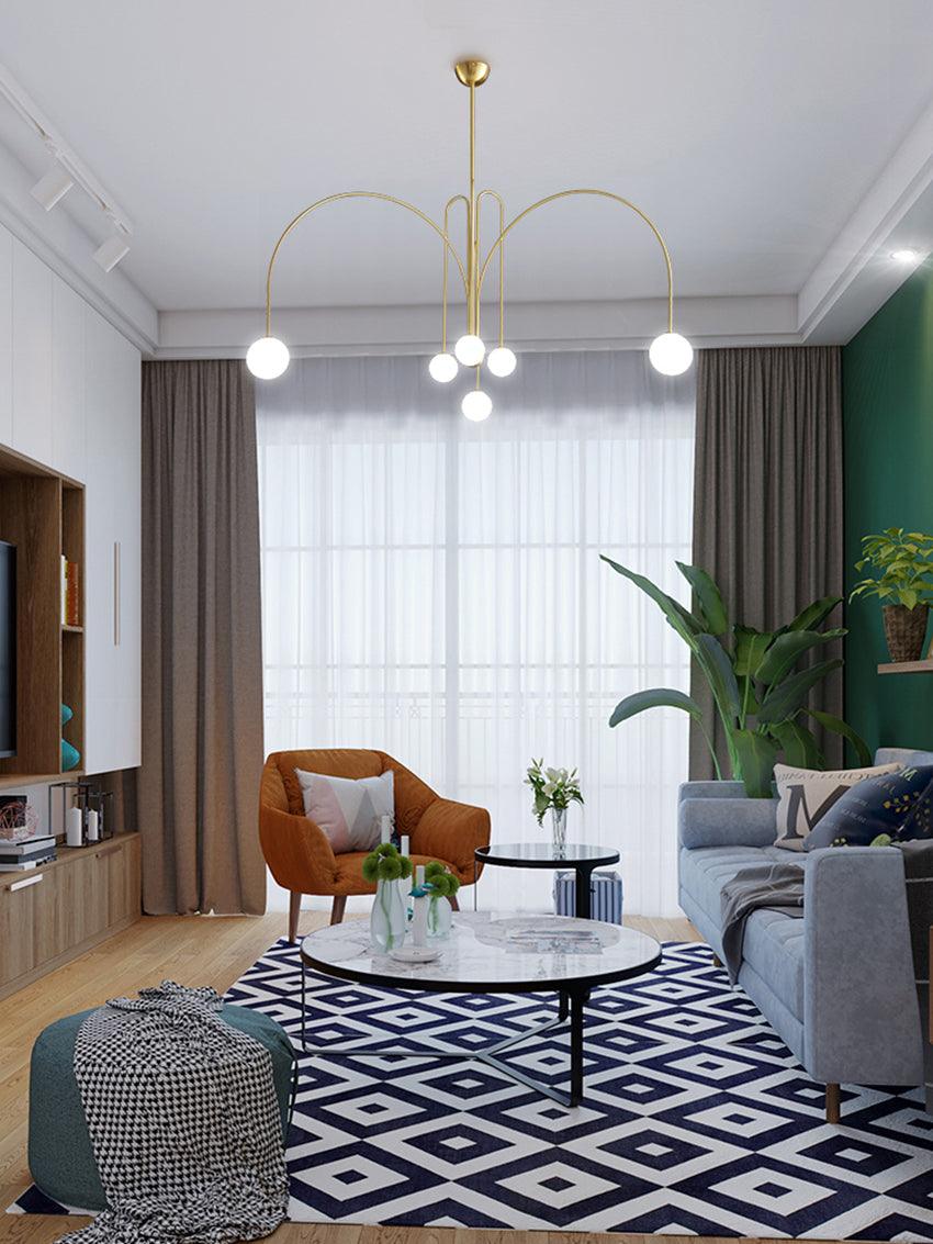 Lustra Chandelier Globe Rouge Moderne - Neutralighting