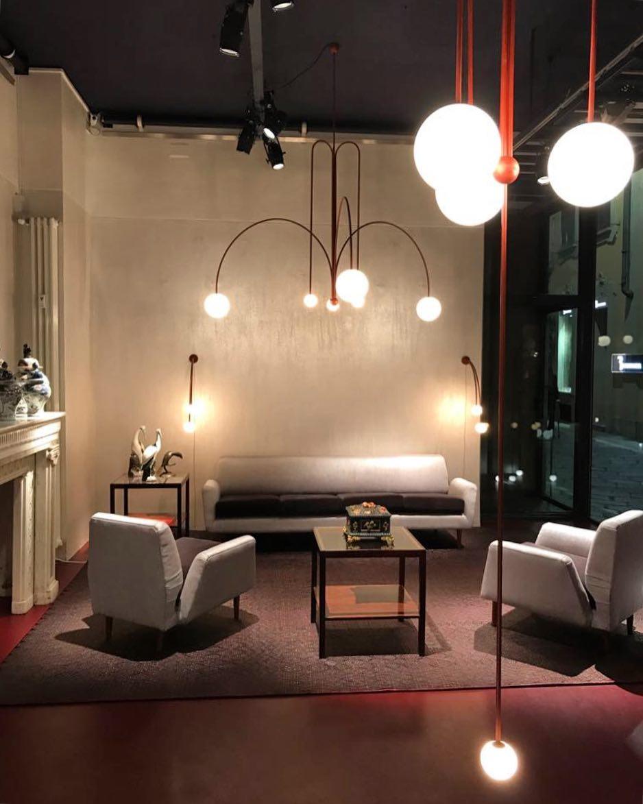 Lustra Chandelier Globe Rouge Moderne - Neutralighting