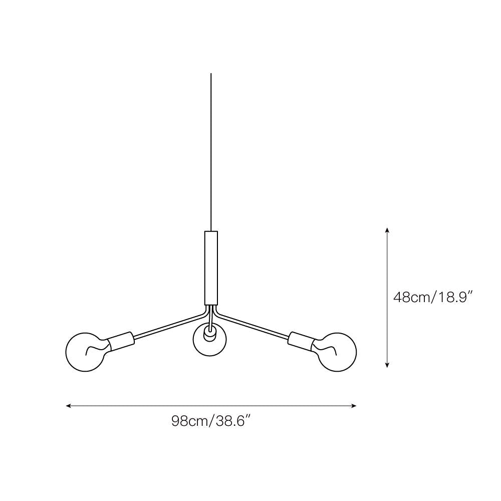 Mysolisra Lustre Moderne Minimaliste En Métal De Style Métro - Neutralighting