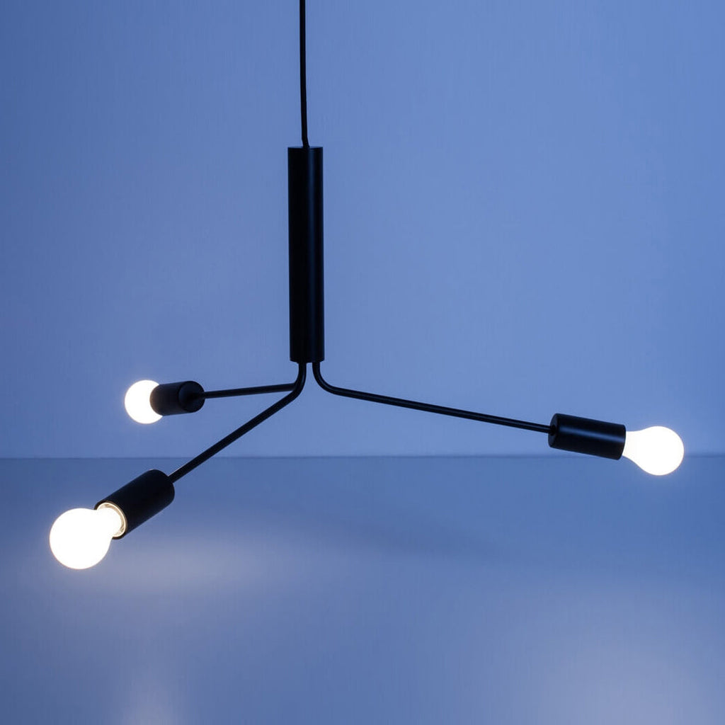 Mysolisra Lustre Moderne Minimaliste En Métal De Style Métro - Neutralighting