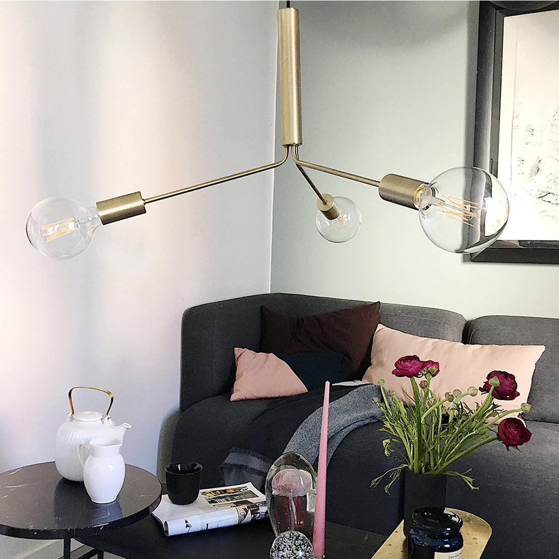 Mysolisra Lustre Moderne Minimaliste En Métal De Style Métro - Neutralighting