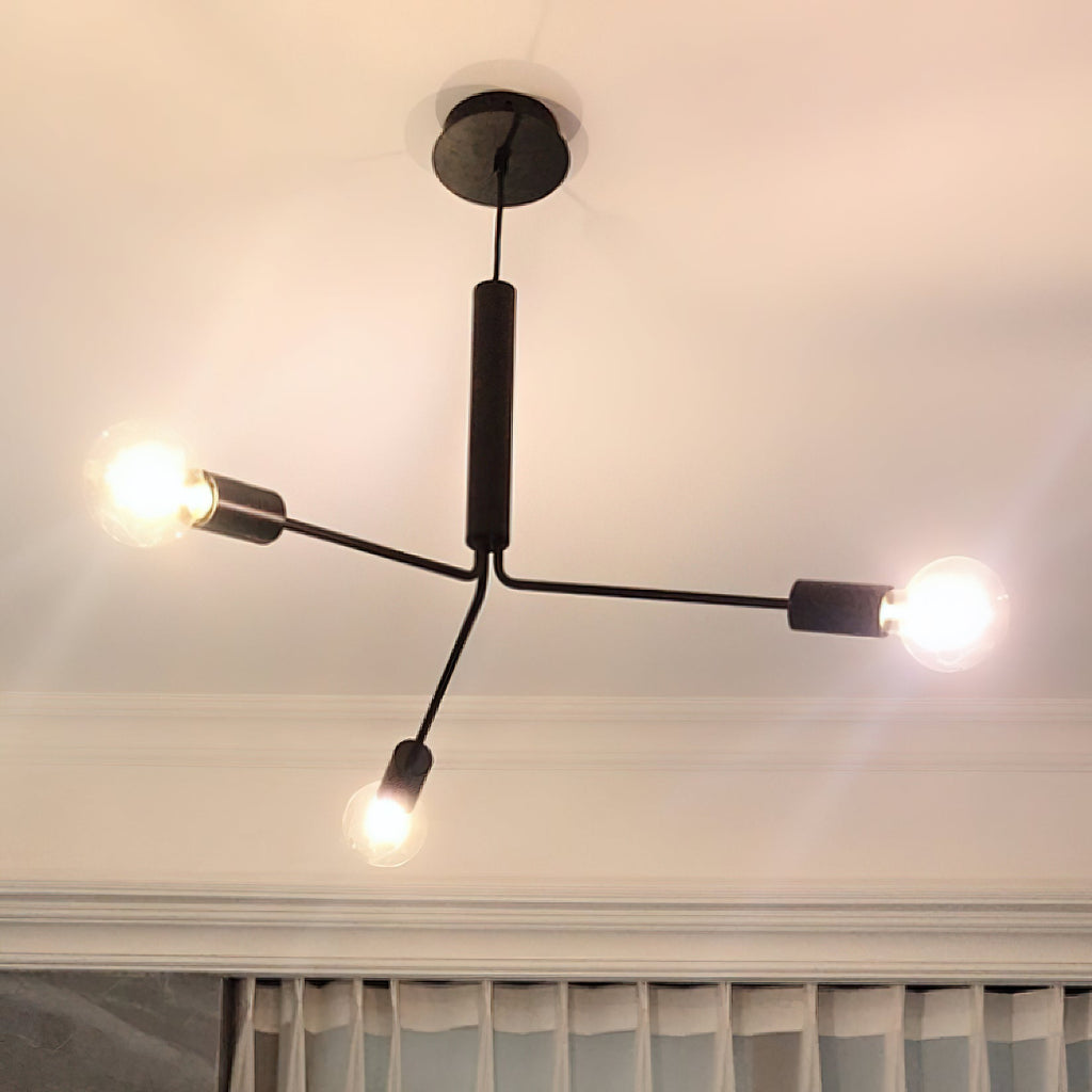 Mysolisra Lustre Moderne Minimaliste En Métal De Style Métro - Neutralighting