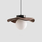 Suspension Verre Ondulé Ombre Sculptural Minimaliste Accent - Neutralighting