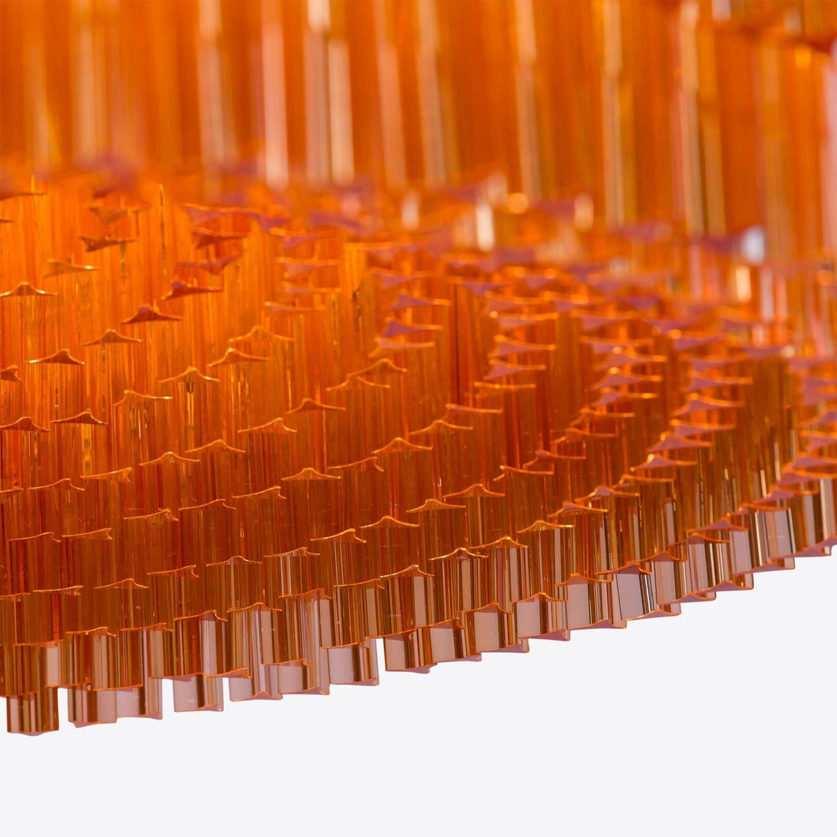 Aurora Chandelier en Verre Ambre Tambour - Neutralighting