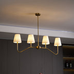 Lustra Chandelier Laiton Courbé Beige Linéaire - Neutralighting