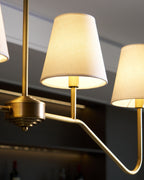 Lustra Chandelier Laiton Courbé Beige Linéaire - Neutralighting