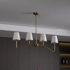 Lustra Chandelier Laiton Courbé Beige Linéaire - Neutralighting