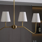 Lustra Chandelier Laiton Courbé Beige Linéaire - Neutralighting