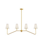 Lustra Chandelier Laiton Courbé Beige Linéaire - Neutralighting