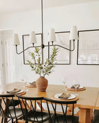 Lustra Chandelier Laiton Courbé Beige Linéaire - Neutralighting
