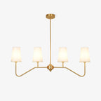 Lustra Chandelier Laiton Courbé Beige Linéaire - Neutralighting