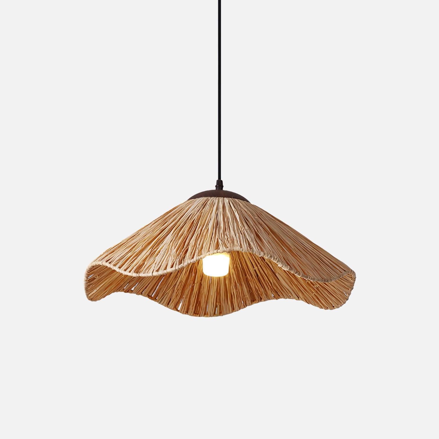 Firan Lampe suspendue bohème en paille - Neutralighting