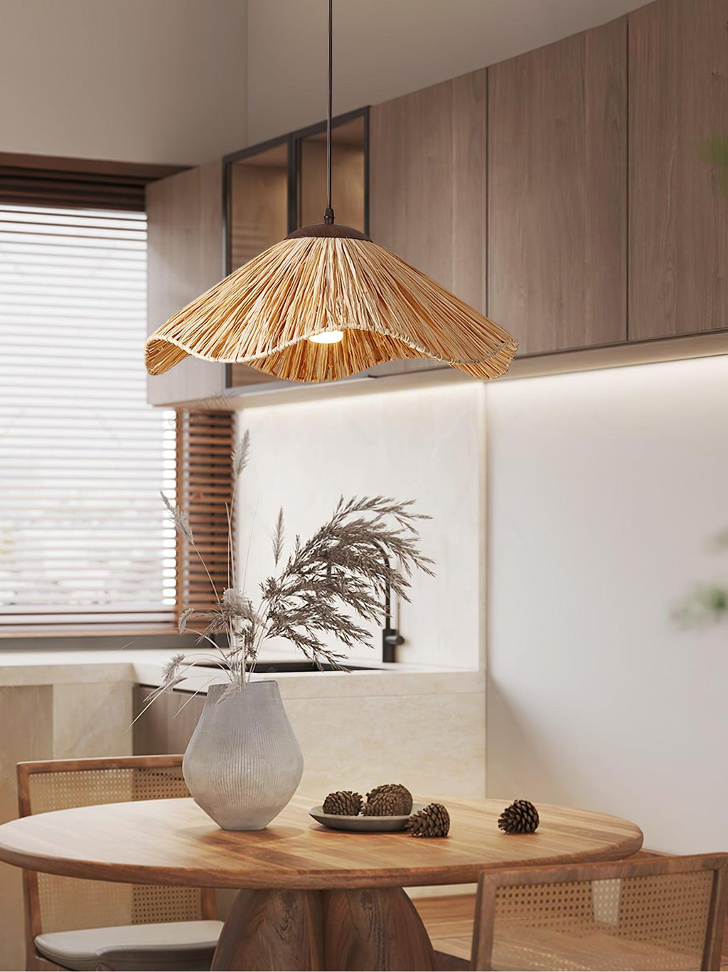 Firan Lampe suspendue bohème en paille - Neutralighting