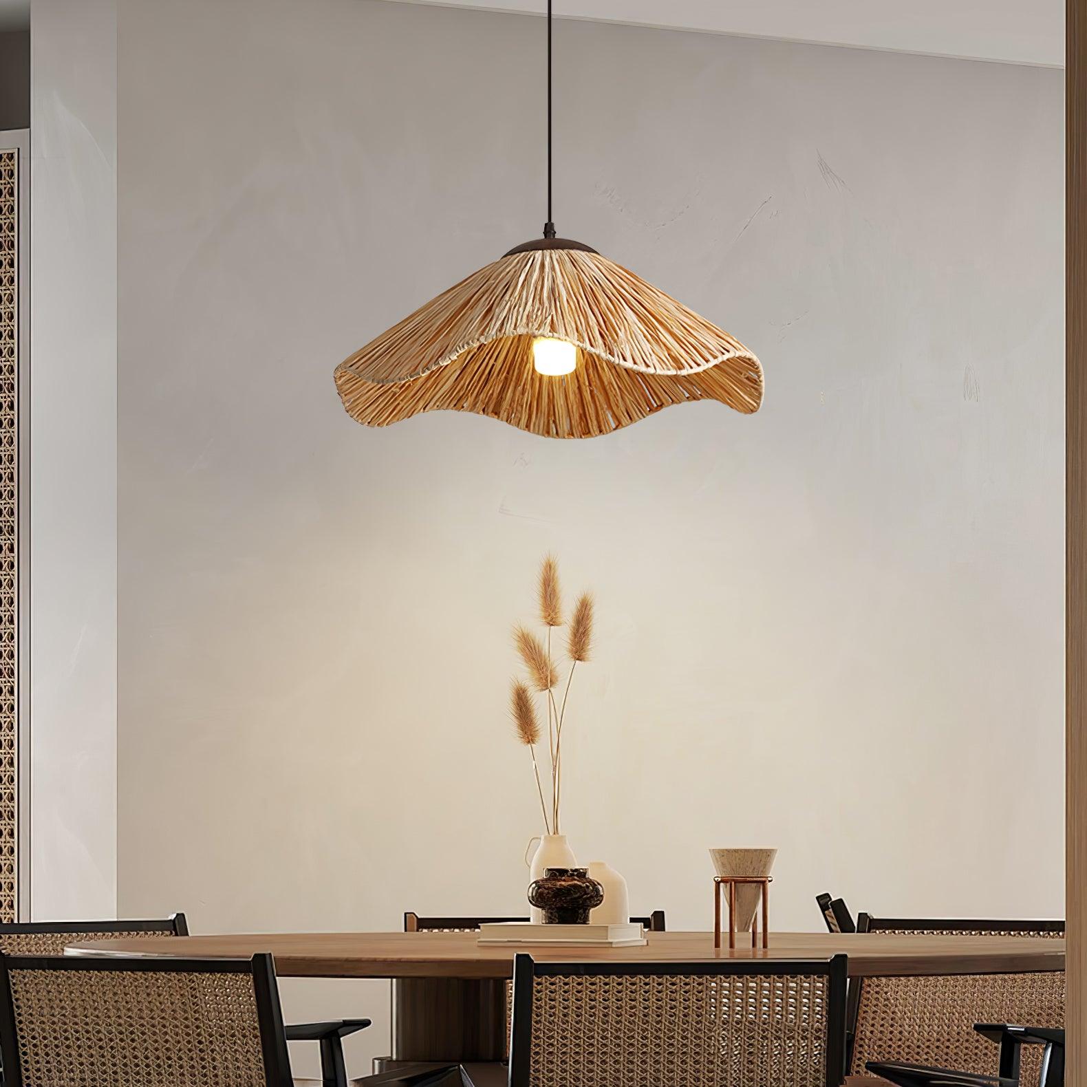 Firan Lampe suspendue bohème en paille - Neutralighting