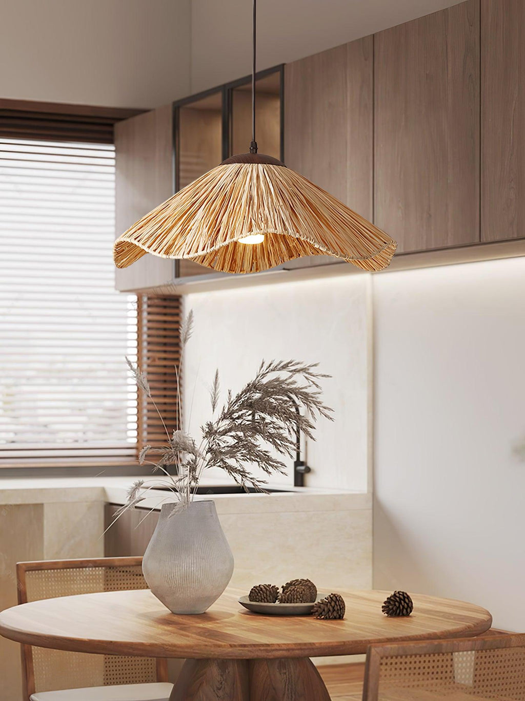 Firan Lampe suspendue bohème en paille - Neutralighting
