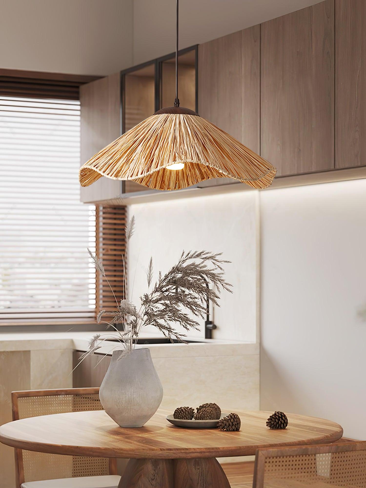 Firan Lampe suspendue bohème en paille - Neutralighting